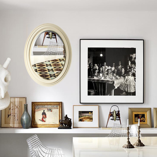Miroir mural en bois